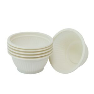 Factory Direct Eco-Friendly Disposable Biodegradable Cornstarch Round Lunch Bowl Fast Take Away for Fast Food or Restaurant Use