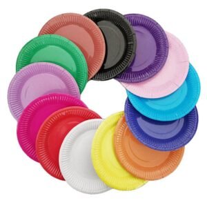 Custom logo Eco Friendly Printing Round Birthday Party Decorative Disposable Paper Plate