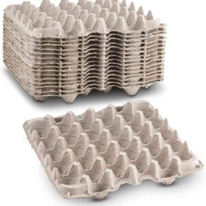 Popular 30 Eggs Flat Cartons Bulk Holds Disposable Paper Egg Tray for Chicken Farm Crates Biodegradable Eggs Trays