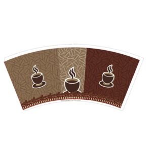 Disposable Custom Printed Food Grade Raw Material Paper Cup Fan Disposable PE Coated Paper Cup Fan