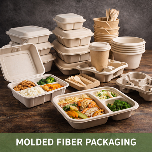 Custom molded fiber studio isolated packshot